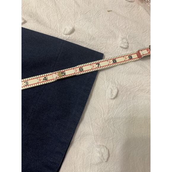 CHICO'S Elise Denim Cape Funnel Stand-Up Collar Button Closure OS - Picture 9 of 10